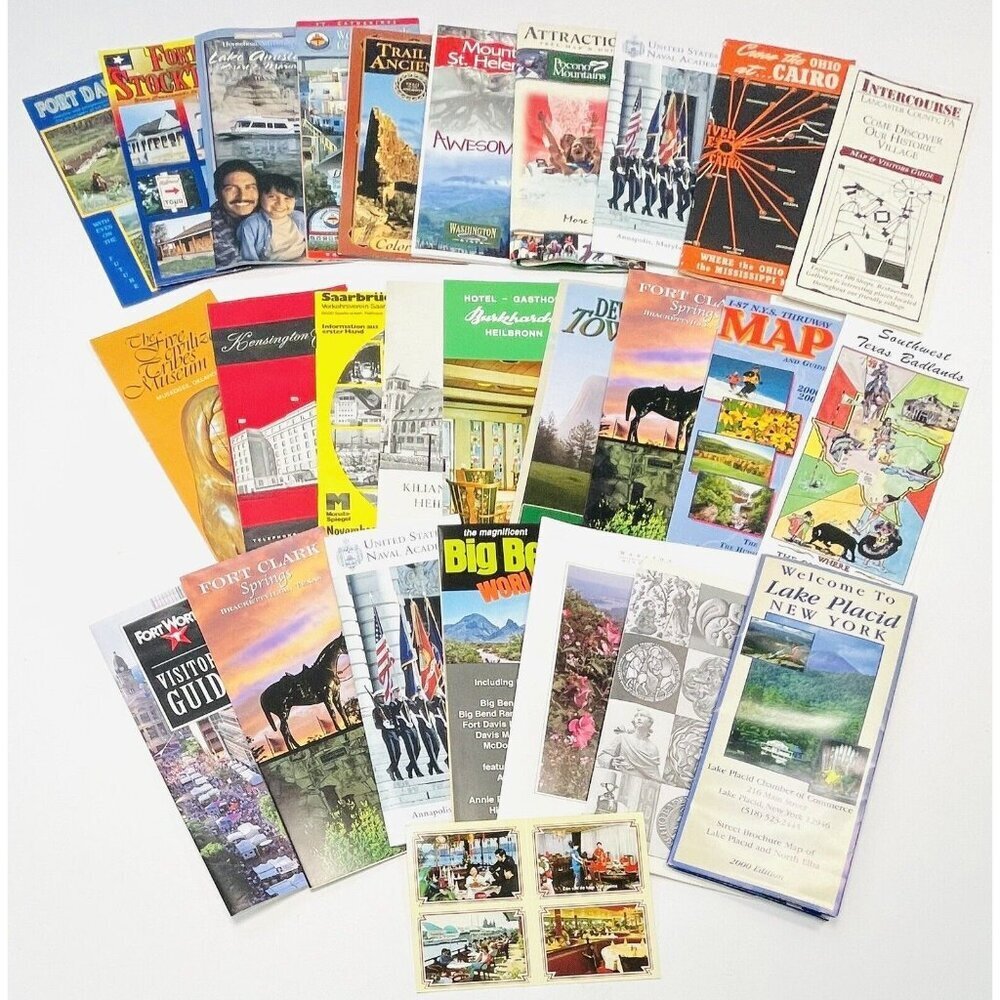 VTG Lot 27 European & United States Travel Tourism Destination BROCHURES EUC